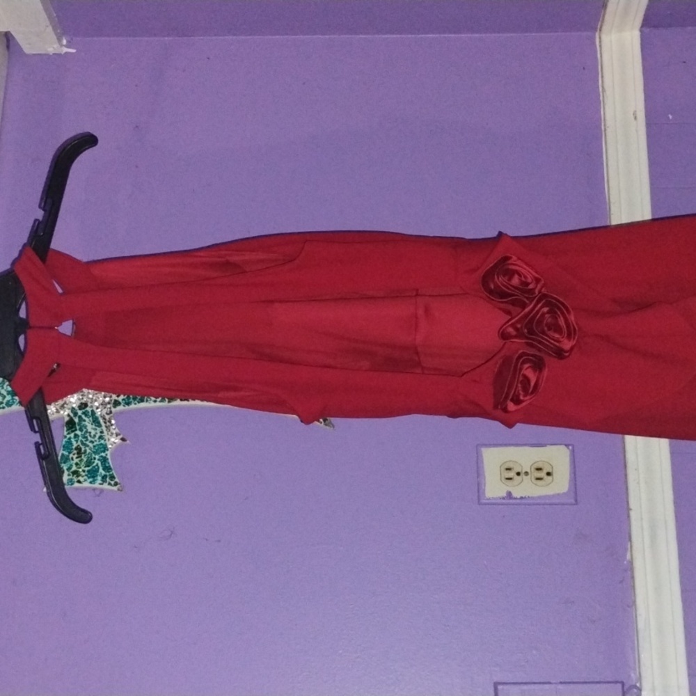 Red Backless Dress - Picture 3 of 5